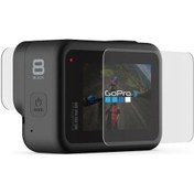 Resim Gopro Ekran + Lens Koruyucu Dayanikli Cam Filtre (Hero8 Black) B 