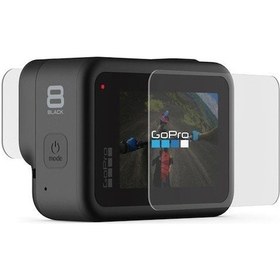 Resim Gopro Ekran + Lens Koruyucu Dayanikli Cam Filtre (Hero8 Black) B 