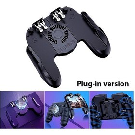 Resim Jeehugo H9 İkincil Nesil Şarj Edilebilir Oyun Kolu, Yarımiletik Fan Soğutma, Altı Parmak Pubg Kontrolü 
