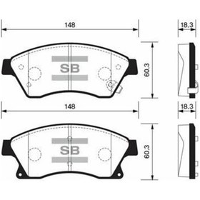 Resim SANGSING SP1362 Fren Balatası Ön Astra J 1.3 Cdtı 1.4 1.4 Turbo 1.6 10- Gdb1847-Gdb1846-Gdb1843 