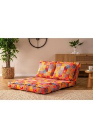 Resim Pafu Taida İkili Katlanır Yataklı Uzanma Koltuğu Patchwork 