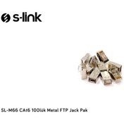 Resim S-Link SL-M66 CAT6 100'lü FTP Metal Jack 