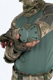 Resim BİKATEX Bikatex Dizlik Dirseklik Koruyucu Takım Bisiklet Paten Kaykay Askeri Dizlik Dirseklik Takım Seti - 0 