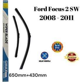 Resim Ford Focus 2 Sw Station Wagon 2008 2009 2010 2011 Uyumlu Ön Cam Silecek Süpürgesi Takımı 650+430mm 