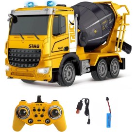 Resim Uzaktan Kumandalı Şarjlı Metal Iş Makinesi Oyuncak Seti – 1:12 Ölçekli Kepçe, Tır, Ekskavatör, Itfaiye, Beton Mikseri, Vinç Modelleri 