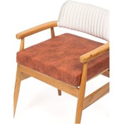 Resim 50x50x8cm Sandalye Minderi Dayanaklı Fermuarlı Yıkanabilir Kumaş Bahçe-balkon Minderi 1adet Kiremit 