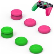 Resim Ns Pro / Ps4 Uyumlu Sol + Sağ Gamepad Rocker Cap Düğme Kapağı Yeşil+kırmızı 