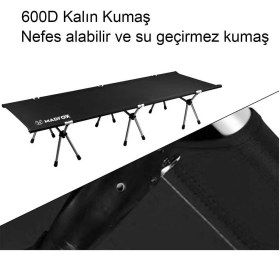 Resim Madfox Avanger Katlanır Kamp Yatağı Kampet Siyah Siyah 