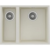 Resim Teka SQUARE 560 TG BRIGHT CREAM Tezgahaltı Granit Eviye Krem 56 cm 115260032 