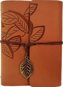 Resim Deri Yaprak Desenli Defter - 9035596818334rx8 