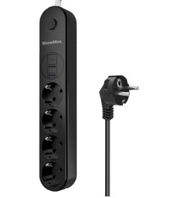 Resim Showmax Serisi Sh-2546 4lü 2m 10a 2500w 2xusb 1xtype-c Termal Akım Korumalı Priz 1 