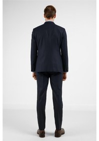 Resim İmza Lacivert Kırlangıç Yaka 6 Drop Slim Fit Takım Elbise 1001255172 Lacivert 