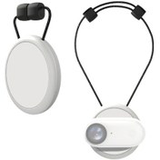Resim Insta360 İçin 3 Puluz Manyetik Kolye Tutucu Hızlı Bırakma Boyun Kayışı Beyaz 