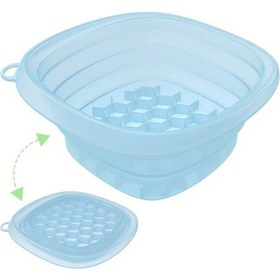 Resim Boatshop1 Mavi 1 Adet Taşınabilir Silikon Katlanabilir Yüz Buz Kabı Ev Seyahat Açık Hava Kullanımı Rahatlama Masaj Terapötik Buz Banyoları Yetişkinler İçin 