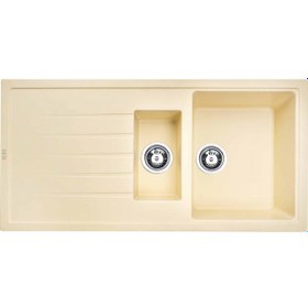 Resim Atlante Granit Eviye 1,5 Gözlü Tek Damlalıklı Krem 285600 Fonksiyonel Ve Dayanıklı Mutfak Evyesi Krem 