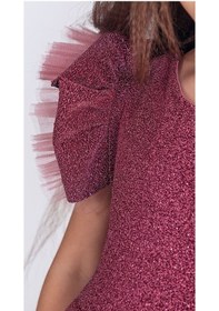 Resim Mnk Baby & Kids Simli Şanzelize Kız Çocuk Abiye Elbise M00669 Gülkurusu 