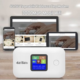 Resim router 4G 5G Cep Modem Mobil Sim Kartlı Taşınabilir Hotspot 150Mbps Kablosuz 3000mAh A8-E R31 