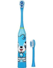 Resim Pil Tipi Çocuk Sonic Elektrikli Diş Fırçası Sevimli Karikatür Diş Beyazlatıcı Diş Fırçası Yumuşak Kıllı Çocuk Diş Fırçaları Mavi 