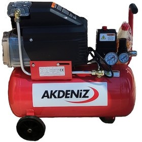 Resim Akdeniz 2 HP 8 Bar 24 LT Yağlı Hava Kompresörü 
