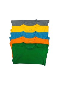 Resim Cloise Çocuk Basic T-shirt Kız Erkek Unisex %100 Pamuk 5'li Paket Ek-4 
