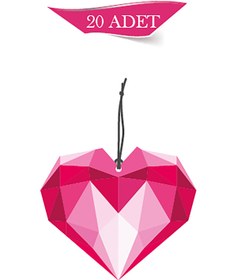 Resim 1001MODEL Kristal Kalp Tasarımlı 20'li Oto Kokusu ve Oto Aksesuarı 