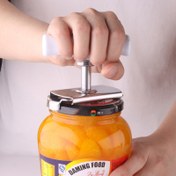 Resim 1 adet/2 adet Paslanmaz Çelik Kolay Kavanoz Açacağı - Kolay Kapak Açma için Ergonomik Mutfak Aracı, Dayanıklı Metal Tasarım için Kavanozlar ve Gıda Kapları, Kavanoz Açacağı Kavrama 