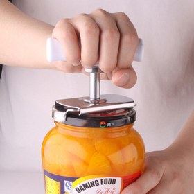 Resim 1 adet/2 adet Paslanmaz Çelik Kolay Kavanoz Açacağı - Kolay Kapak Açma için Ergonomik Mutfak Aracı, Dayanıklı Metal Tasarım için Kavanozlar ve Gıda Kapları, Kavanoz Açacağı Kavrama 