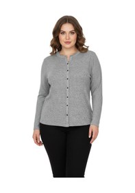 Resim Wearon Kadın Yumoş Düğmeli Modelli Bluz Bgl-st05136 Gri 