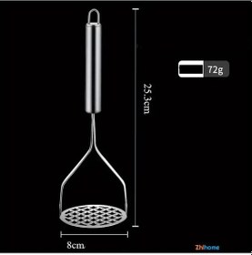 Resim Zhlhome Patates Ezici 304 Paslanmaz Çelik Havuç Muz Avokado Ezici 