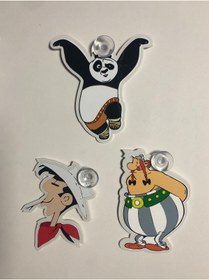 Resim Green Otomotiv Cam Süsleri Üçlü Takım Kung Fu Panda Red Kit Oburiks 