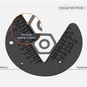 Resim Betty Becky Paket Vida Dişi Ölçü Ölçer Ölçüm Boyutu Kontrol Göstergeleri Muayene Standart Metrik Somun Ölçümü Için Uygun Dayanıklı (Yurt Dışından) 