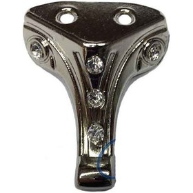 Resim Moda Taşlı Ahşap Sandık Ayağı, Kutu Ayak 3,5 Cm - Nikel, 50 Adet Ahşap 