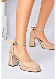 Resim Fox Shoes Ten Kalın Platform Topuklu Kadın Ayakkabı M404100809 