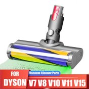 Resim V7 V8 V10 V11 V15 için Yeşil LED Yumuşak Silindir Temizleme Başlığı, Gizli Toz ve Kalıntıyı Aydınlatır, Pürüzsüz Sert Zeminler İçin İdeal 