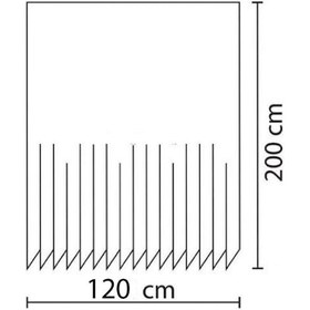 Resim Banyo Duş Perdesi 8441 120x200 Perde Borusu Askı Aparatı 90x130 Hediyeli Çok Renkli 