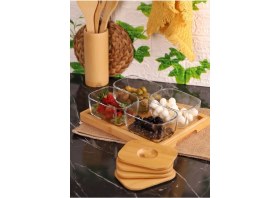 Resim 9 Parça Cam Saklama Kabı Seti, Sağlam ve Şık Kahvaltılık Kaplar 