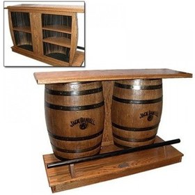 Resim Masifart Şarap Fıçısı Dresuar Yarımay Tablalı 