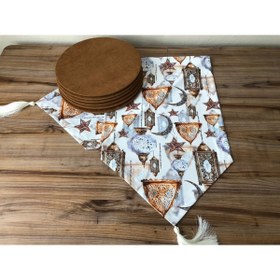 Resim trendyuvamev tekstilürünleri Ramazan Desenli Runner & Supla 