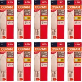 Resim Osram Led Value 4,9W Sarı Işık E-14 470lm Ampul 10 lu Paket 