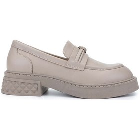 Resim Tamer Tanca Kadın Hakiki Deri Vizon Loafer Ayakkabı 1066 2301 Bn Ayk Sk24-25 Vızon Dr Vizon 