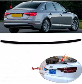 Resim Audi A4 2017-2024 Plastik Parlak Siyah S4 Spoiler 