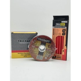 Resim Trıcraft Inox Kesici 25 Adet Realörs Marangoz Kalemi Kırmızı Renk 12 Adet 