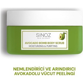 Resim Sinoz Avokado Bomb Nemlendirici Ve Arındırıcı Vücut Peeling 300 G 