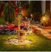 Resim Opulentliving 36 Led Güneş Enerjili Bahçe Feneri, Çelik Sulama Kova Tipi, 600mah Pil, S Kolu Kanca, Bahçe Dekorasyonu 