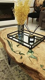 Resim Kübra Özdemir Store METAL AYNALI TEPSİ SİYAH METAL TEPSİ SİYAH 