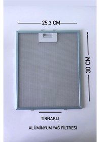 Resim Arçelik Uyumlu 25,3x30 Cm Davlumbaz Aspiratör Alüminyum Yağ Filtresi 