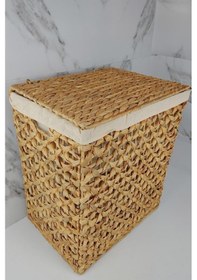 Resim Digithome Dikdörtgen Katlanabilir Kelebek Desenli Hasır Bambu Kirli Çamaşır Sepeti Kahverengi - Cl-11045 Diğer 