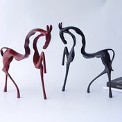 Resim 2D Düz, 1 Adet Soyut At Heykeli - Dökme Demir & Akrilik Modern Sanat Dekoru, Kırmızı ve Siyah Geometrik Tasarım, İç Mekan/Dış Mekan Kullanımı için, Tatil ve Mezuniyet Hediyesi, Elektrik Gerektirmez 