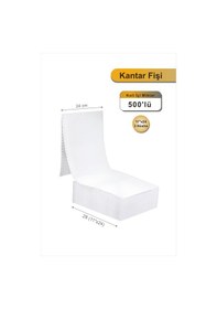 Resim 11x24 Kantar Fişi 3 Nüsha 500 Adet , Beyaz Otokopili Sürekli Form 11''x24 Cm 