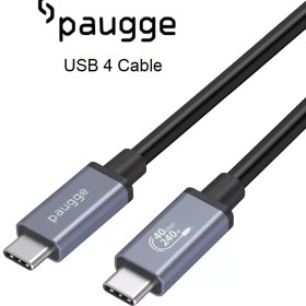 Resim Paugge USB C Görüntü USB-IF Sertifikalı USB 4 Kablo 40Gbps, PD240W, HDR - 0.8 Metre-USB4PD240W08 